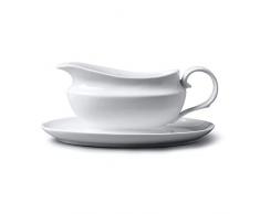 WM Bartleet & Sons 1750 T404 SauciÃ¨re traditionnelle en porcelaine, blanc, 500ml with Stand