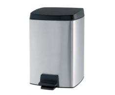 Brabantia 395642 Poubelle à Pédale Rectangulaire avec Seau Intérieur Plastique, 10 L - Noir