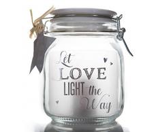 Boxer Gifts - Bocaux en Verre avec Inscription Â«Let Love Light The WayÂ»