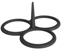 Patisse 19232 Moule à 3 Blinis Silicone Starflex Noir 10 cm