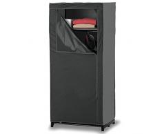 Mondex EVE721-01 Armoire Penderie Tissu/Plastique Noir 160 x 70 x 50 cm