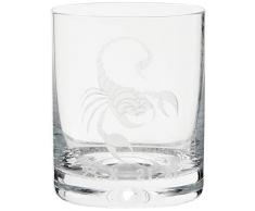 Crystaljulia 05926 Verre Ã whisky avec gravure Zodiak Skorpion 250 ml
