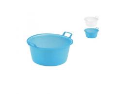 Stefanplast Polyéthylène Rond Lavabo, Neutre/Bleu pâle, 10 Litre, Plastique, Neutral/Pale Blue, 7 Litre