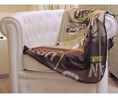 Soleil dOcre Plaid polaire 110x140 cm CONNECTION chocolat