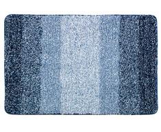 Wenko Tapis de bain, Polyester, Bleu