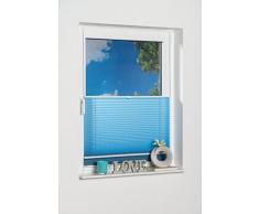 Khome Klemmfix Piso 2 en 1 Store plissÃ© occultant Bleu Clair/foncÃ©, Bleu, 80 x 210