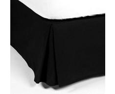 Delamaison Alacasa Cache Sommier, Cotton, Noir, 190 X 90cm