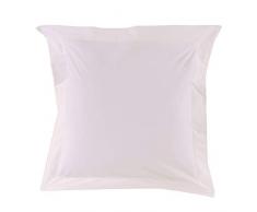 Essix - Taie doreiller Royal Line Percale de Coton Rose 64 x 64 cm