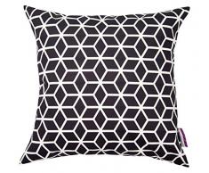 Tom Tailor 564176 T-Jumbled Cubes Housse de Coussin Coton Noir 40 x 40 x 1 cm