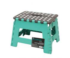 JVL Petit marchepied Pliant, Turquoise/Gris, Small