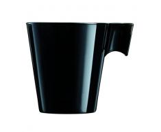 Luminarc 9204411 Tasse Flashy Expresso Verre Noir 8 cl lot de 6