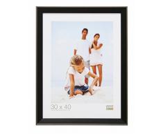 Deknudt Frames S45FE2 Cadre Photo avec Filet Résine Noir/Argenté 40 x 60 cm