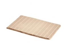 AmazonBasics Tapis de bain en mousse à mémoire de forme et texture rayée, Brun, 50 x 80 cm
