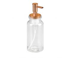 iDesign 25029EU Westport, Distributeur de Savon à Pompe pour Cuisine ou Salle de Bains - Transparent/Cuivré, Multicolore, Foaming Soap Pump