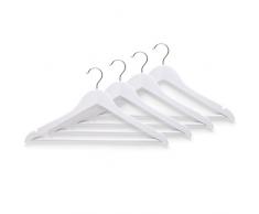 Zeller 17141 Lot de 4 cintres Blanc 43,5 cm