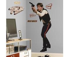 Thedecofactory RMK1588GM Stickers Star Wars Han Solo GÃANT ROOMMATES REPOSITIONNABLES (145X65CM), Vinyle, Multicolore, 104 x 46 x 0,1 cm