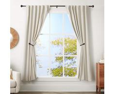 AmazonBasics Tringle Ã rideaux avec embouts en forme dâurne, 183 Ã 366 cm + embrases, diamÃ¨tre 2,5 cm, Expresso (Bronze foncÃ©)