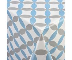 Venilia Blue Nappe Luna Bleu Linge de Table Toile cirée Maintenance réduite hydrophobes, Polyester, PVC, carré, x 140 cm, 55025, 140 x 140 cm