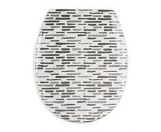 MSV Abattant WC, Gris, 45.5Â x 37Â x 5Â cm, 43Â piÃ¨ces