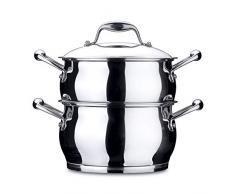 BergHOFF 1102160 Ustensiles de cuisson Zeno Faitout avec insert vapeur 20 cm 3,8L