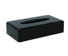 Gerson 5159N Boite rectangulaire pour 150 mouchoirs en ABS Noir Mat 25,2 x 13,8 x 6,2 cm, Acrylonitrile Butadiène Styrène