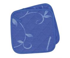 Excelsa Lot de 2 maniques en Tissu matelassées Bleu