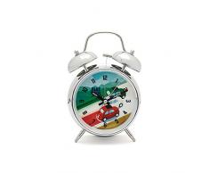 Fiat 500Â fior42Â Horloge de Table Cloches, mÃ©tal, 12Â x 17Â x 6Â cm
