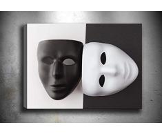 Bonamaison Peinture sur toile, multicolore, 70 x 100 cm - Conçu et fabriqué en Turquie