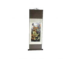 lachineuse KAKEMONO Dragon Celeste Imperial - Impression sur Soie - 100 x 30 centimètres