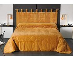 Linder Jeté de lit, (1 27Pourcentcoton 18Pourcentlin 55Pourcentpolyester (2) 67Pourcentpolyester 33Pourcentcoton, Jaune, 230x250