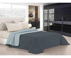 Elegant Couette dÃ©tÃ© crÃ¨me, 1 Place et demie, Microfibre, Gris Clair/Gris foncÃ©