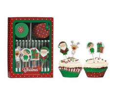 Premier Housewares 0805251 Set de 24 Formes Noël Moule à Muffin + 4 Pièces de Forme Assortis