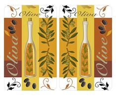 Wenko 2521446500 Lot de 2 Sets de Table Motif Olives