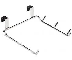 Wenko 2351100 Porte-Sacs pour Poubelle Chromé Dimensions 22 x 23 x 6 cm