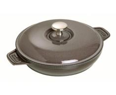 Staub Fonte 1332018 Assiette Chaude Ronde Gris Graphite 20 cm