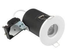 Wattlite Spot LED encastrable de plafond pour salle de bains à brancher sur secteur GU10 IP65 Blanc