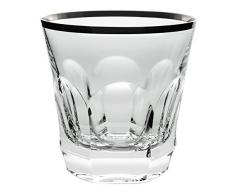 Cristal de Sèvres Chenonceaux Set de Verres à Whisky, Verre, Platine, 10 x 10 x 10 cm, Lot de 2