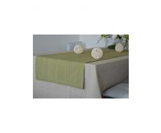 HomeMaison Chemin de Table, Coton, Vert, 150x50 cm