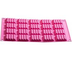 Silikomart 26.147.19.0069 SF147 Moule pour Gaufre Taille Mini Forme Rectangulaire Silicone Fuchsia