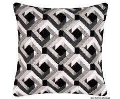 Kit coussin au point lancÃ© Noir et blanc