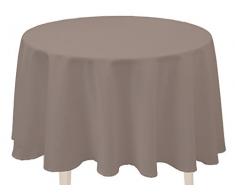 Soleil docre 815234 ALIX Nappe anti-tÃÂ¢ches ronde Polyester Moka 180 cm