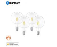 OSRAM Smart+ Lot de 4 Ampoules LED Ã Filament Vintage ConnectÃ©es - E27 Globe Or AmbrÃ©e - Dimmable - Blanc Chaud 2500K - 5,5W (= 60W) - Bluetooth - Compatible Siri sur Apple & Alexa sur Android