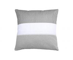 Lovely Casa Angele Coussin, Coton, Gris, 40 x 40 cm