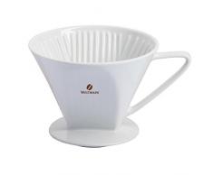 Westmark 24482260Â Filtre Ã cafÃ© Brasilia 4Â tasses, Porcelaine, Blanc, 17,5Â x 14Â x 11Â cm