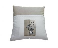 Soleil docre Coussin, Coton, Ecru, 40x40x10 cm