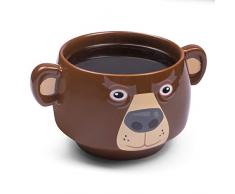 Thumbs Up BEARMUG Tasse Ã Changement, CÃ©ramique, Marron, 12,5 x 10,5 x 12,5 cm