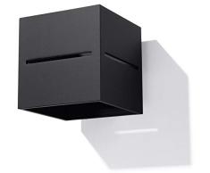 NOUVEAUTÃ ! Applique noire pour salon et antichambre â aluminium - SOLLUX LOBO SL.0204 lampe murale carrÃ©e moderne Loft 1 point LED G-9 *** LUMINAIRES : Meilleurs prix sur Amazon !