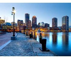 AG Design FTSs 0830 Peinture Murale, Poster Photo géant, Papier Bleu Noir, Offset Ink