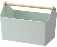 Yamazaki Boîte de Rangement Polypropylène Bleu Taille Unique