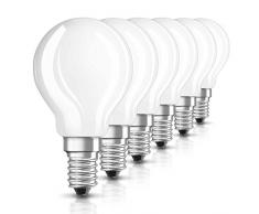 OSRAM Ampoule LED Filament, Forme sphÃ©rique, Culot E14, 2,1W Equivalent 25W, 220-240V, dÃ©polie, Blanc Chaud 2700K, Lot de 6 piÃ¨ces